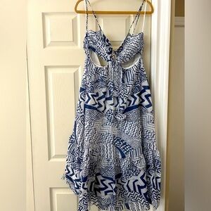 Blue and White Maxi Dress